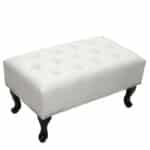 ΤΑΜΠΟΥΡΕ ΥΠΟΠΟΔΙΟ T.CHESTERFIELD EMMA HM226.02 PU ΛΕΥΚΟ-ΜΑΥΡΑ ΠΟΔΙΑ 80x44x39Yεκ. - Image 2
