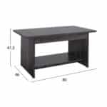 ΤΡΑΠΕΖΑΚΙ ΣΑΛΟΝΙΟΥ HAYDEN HM2286.01 ΣΕ ΑΝΘΡΑΚΙ ΧΡΩΜΑ 80x41,5x46 - Image 2