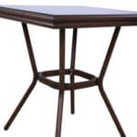 ΤΡΑΠΕΖΙ ΑΛΟΥΜΙΝΙΟΥ HARLOW 70X70X76  BAMBOO LOOK HM5568.03 ΚΑΦΕ ΜΕ ΓΥΑΛΙ - Image 6