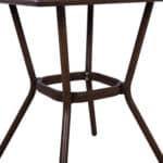 ΤΡΑΠΕΖΙ ΑΛΟΥΜΙΝΙΟΥ HARLOW 70X70X76  BAMBOO LOOK HM5568.03 ΚΑΦΕ ΜΕ ΓΥΑΛΙ - Image 7