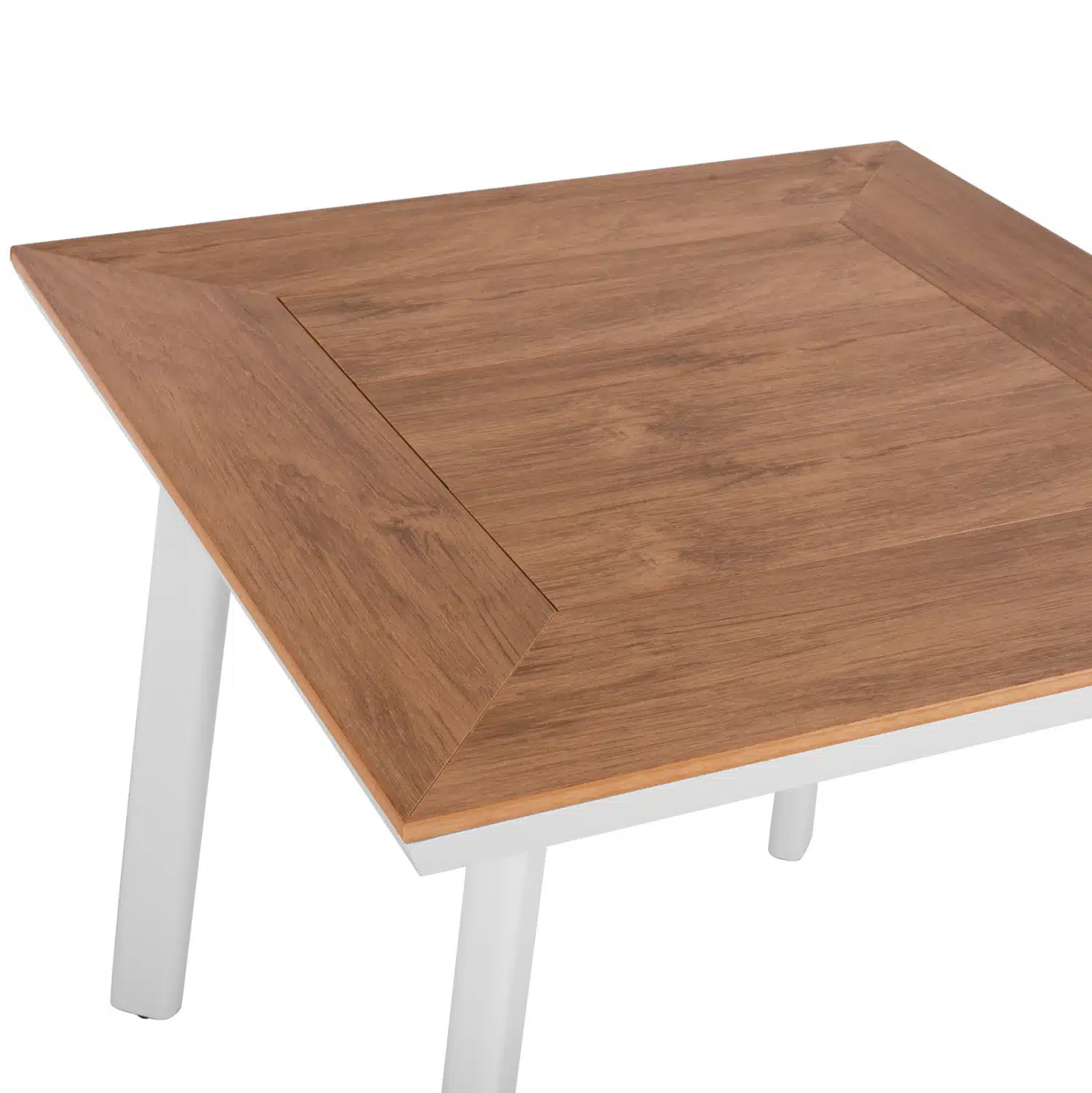 ΤΡΑΠΕΖΙ ΑΛΟΥΜΙΝΙΟΥ TABER ΛΕΥΚΟ ΜΕ ΕΠΙΦΑΝΕΙΑ POLYWOOD HM5563.01 80x80x73Υ ΕΚ. - Image 5