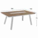 ΤΡΑΠΕΖΙ ΑΛΟΥΜΙΝΙΟΥ TABER ΜΕ POLYWOOD 200X100 ΛΕΥΚΟ HM5131.11 - Image 2