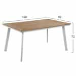 ΤΡΑΠΕΖΙ ΑΛΟΥΜΙΝΙΟΥ TABER ΜΕ POLYWOOD HM5132.11 ΛΕΥΚΟ 160x92x72 - Image 2