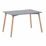 ΤΡΑΠΕΖΙ HM8697.10 MINIMAL, γκρι MDF, ξύλινα πόδια οξιά, 160Χ90X74,5Υ εκ