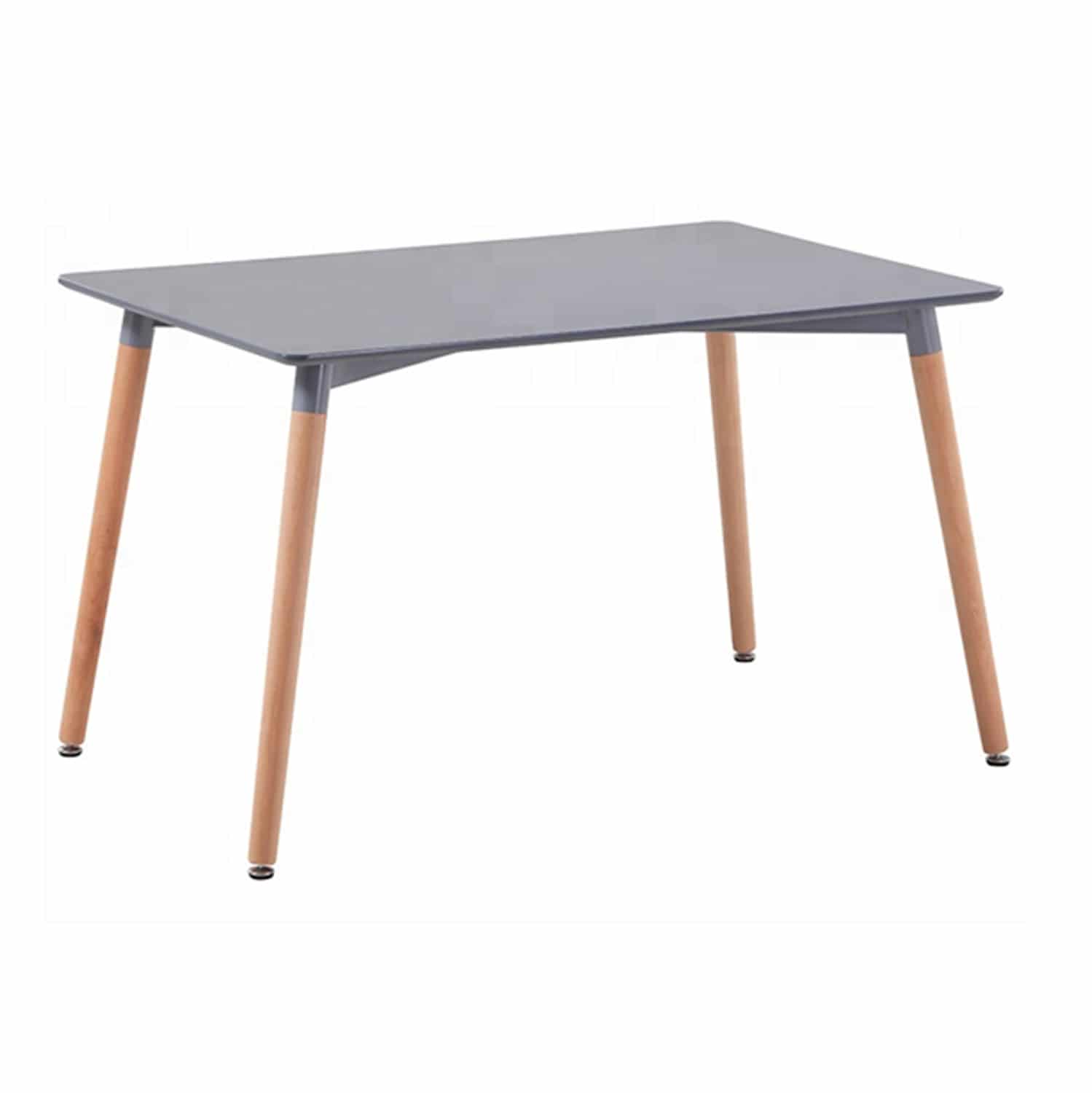 trapezi-fb9869710-gkri-mdf-xylina-podia- ΤΡΑΠΕΖΙ HM8697.10 MINIMAL, γκρι MDF, ξύλινα πόδια οξιά, 160Χ90X74,5Υ εκ - Image 1