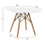 ΤΡΑΠΕΖΙ MINIMAL KID 60X60X51Yεκ. ΛΕΥΚΟ HM8452.01 - Image 2
