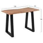 ΤΡΑΠΕΖΙ ΚΟΝΣΟΛΑ SOFIA SLIM HM8744.11 ΜΑΣΙΦ ΞΥΛΟ ΑΚΑΚΙΑΣ ΦΥΣΙΚΟ 120x53x96Υ εκ. - Image 2