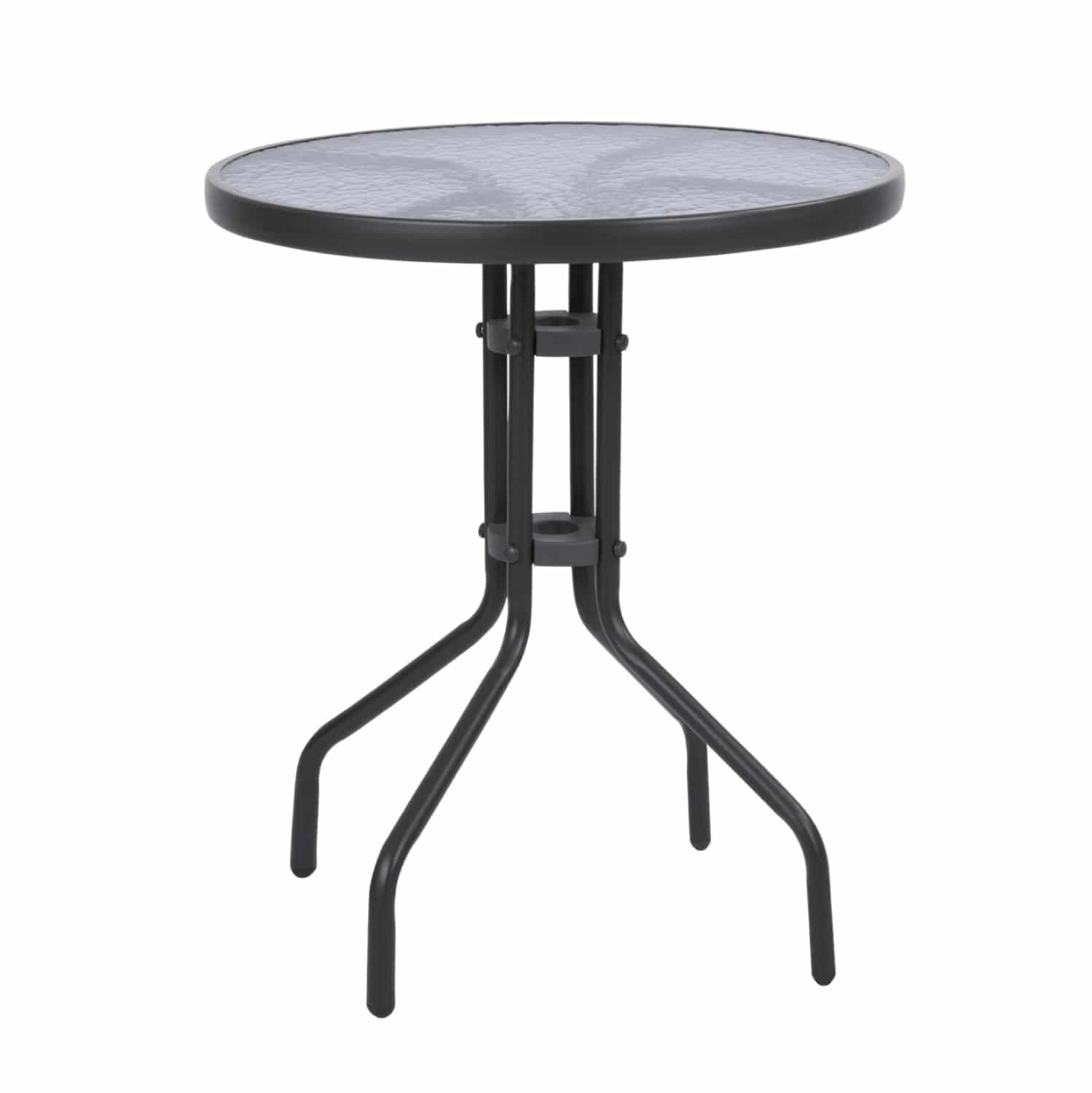 trapezi-lima-f60x68yek-gkri-metalliko-me ΤΡΑΠΕΖΙ LIMA Φ60x68Υεκ. ΓΚΡΙ ΜΕΤΑΛΛΙΚΟ ΜΕ ΓΥΑΛΙΝΗ ΕΠΙΦΑΝΕΙΑ HM5079.01 - Image 1