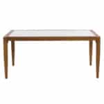ΤΡΑΠΕΖΙ MEIR ΣΑΛΟΝΙΟΥ ΑΛΟΥΜΙΝΙΟΥ BAMBOO LOOK ΜΕ ΓΥΑΛΙ 100Χ58Χ46 HM5551.01 - Image 3