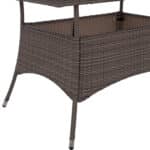 ΤΡΑΠΕΖΙ ΜΕΤΑΛΛΙΚΟ MILITARY RATTAN ΓΚΡΙ HM5141.31 120x70x75Υ εκ. - Image 5