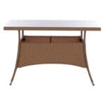ΤΡΑΠΕΖΙ ΜΕΤΑΛΛΙΚΟ MILITARY RATTAN ΜΠΕΖ ΚΑΦΕ HM5141.32 120x70x75Υ εκ. - Image 3