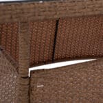 ΤΡΑΠΕΖΙ ΜΕΤΑΛΛΙΚΟ MILITARY RATTAN ΜΠΕΖ ΚΑΦΕ HM5141.32 120x70x75Υ εκ. - Image 7