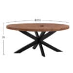 ΤΡΑΠΕΖΙ OVAL 6εκ.ΠΑΧΟΣ ΑΠΟ ΜΑΣΙΦ ΞΥΛΟ MANGO 210Χ100Χ78Υεκ. HM8483 - Image 2