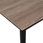 ΤΡΑΠΕΖΙ ΤΡΑΠΕΖΑΡΙΑΣ PANYA HM8332, 110X70Χ76 SONOMA, ΜΑΥΡΑ ΠΟΔΙΑ - Image 5