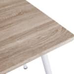 ΤΡΑΠΕΖΙ ΤΡΑΠΕΖΑΡΙΑΣ PALOMA HM8334.02, 120X70X76,5- SONOMA, ΛΕΥΚΑ ΠΟΔΙΑ - Image 4