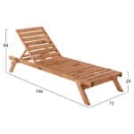 ΞΑΠΛΩΣΤΡΑ ΕΠΑΓΓΕΛΜΑΤΙΚΗ JULES HM11431.03 ΦΥΣΙΚΗ ΑΠΟ ΞΥΛΟ ΕΛΑΤΗΣ 72x196x29-84 εκ. - Image 2