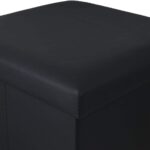 ESTIA ΣΚΑΜΠΟ CUBE LEATHER ΜΕ ΑΠΟΘΗΚΕΥΤΙΚΟ ΧΩΡΟ ΜΑΥΡΟ - Image 3