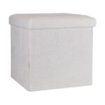 ESTIA ΣΚΑΜΠΟ CUBE LEATHER ΜΕ ΑΠΟΘΗΚΕΥΤΙΚΟ ΧΩΡΟ ΛΕΥΚΟ
