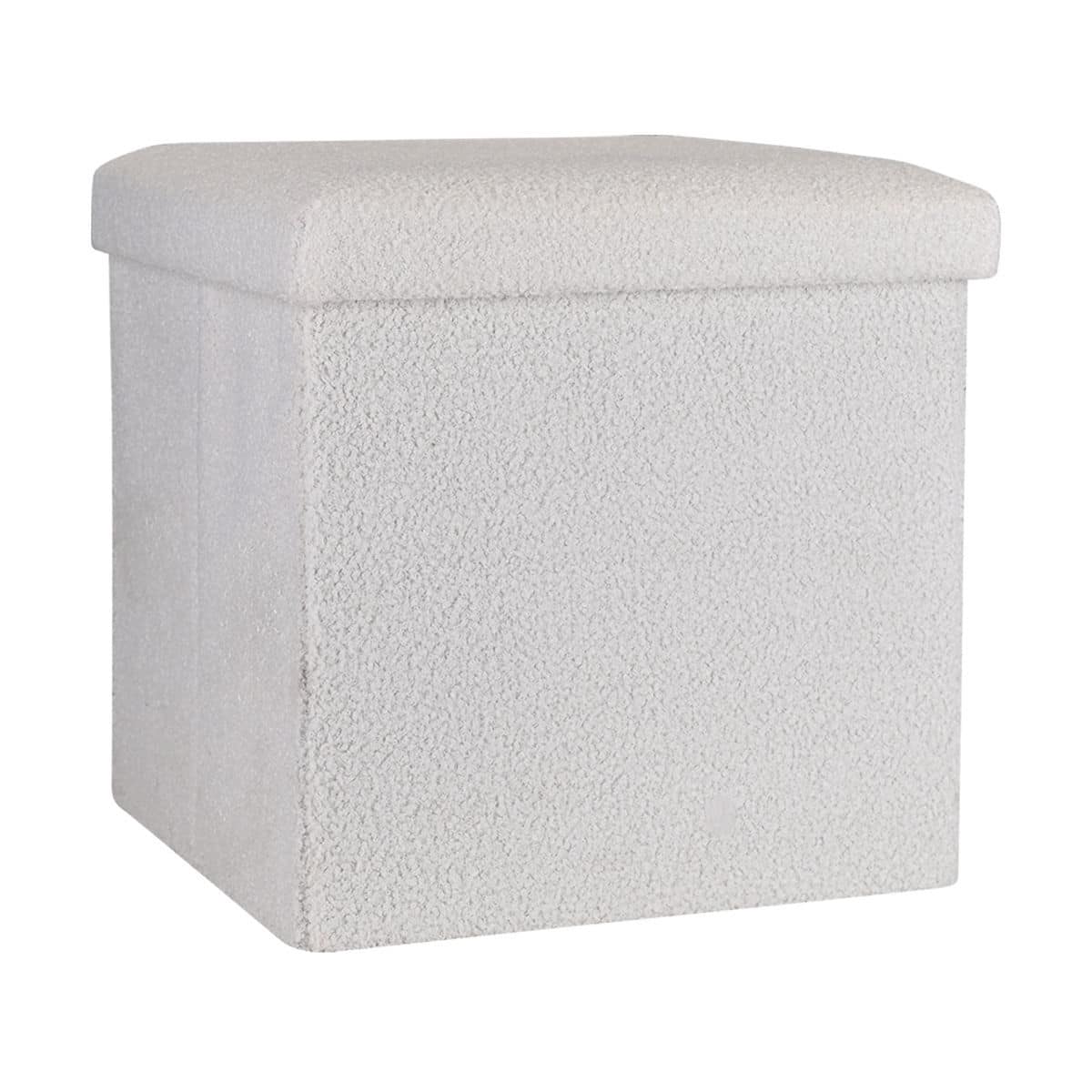 0015253_-cube-leather- ESTIA ΣΚΑΜΠΟ CUBE LEATHER ΜΕ ΑΠΟΘΗΚΕΥΤΙΚΟ ΧΩΡΟ ΛΕΥΚΟ - Image 1