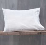 Σεντόνι Μονόχρωμο Satin Stripe – Λευκό, Ρίγα 1 εκατοστό Rythmos - Image 4