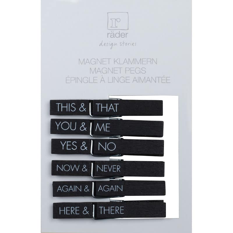 15608-1 Raeder - Ξύλινα Μαγνητικά Μανταλάκια"This & That" Σετ 6 - Image 1