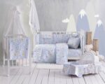 Πάπλωμα Κούνιας Βαμβακερό Glow 110x150 Μπλέ Rythmos
