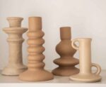 Andrea House - Κεραμικό Κηροπήγιο Brown Small - Image 3