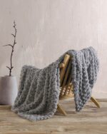 Κουβέρτα Γούνινη Καναπέ 130x180εκ. Bella Γκρι Rythmos