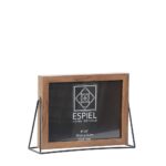 Κορνίζα Μεταλλική 10x15cm Ξύλινη Χρυσή Βάση Espiel