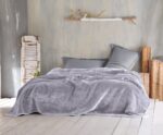 Κουβέρτα Παιδική Μονή 160x220 Velour Ασημί Rythmos