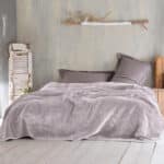 Κουβέρτα Παιδική Μονή 160x220 Velour Μπέζ Rythmos