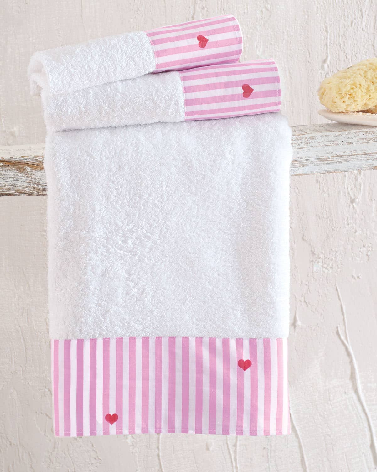 YOUNGHERAT_BATHSET Σετ Πετσέτες 100% Βαμβάκι Young Heart 3τεμ Rythmos - Image 1