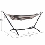 ΑΙΩΡΑ CRAVE HM6304.03 ΑΝΘΡΑΚΙ ΜΕΤΑΛ. ΣΚΕΛΕΤΟΣ--ΜΠΛΕ ΣΚΟΥΡΟ ΠΑΝΙ ΜΕ ΛΕΥΚΗ ΡΙΓΑ 265x93x105Υεκ - Image 2