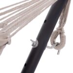 ΑΙΩΡΑ CRAVE HM6304.03 ΑΝΘΡΑΚΙ ΜΕΤΑΛ. ΣΚΕΛΕΤΟΣ--ΜΠΛΕ ΣΚΟΥΡΟ ΠΑΝΙ ΜΕ ΛΕΥΚΗ ΡΙΓΑ 265x93x105Υεκ - Image 6