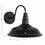 ΑΠΛΙΚΑ ΤΟΙΧΟΥ DONO HM4478 ΜΕΤΑΛΛΟ ΣΕ ΜΑΥΡΟ 26x31x25Υεκ. - Image 2