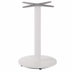 ΒΑΣΗ ΤΡΑΠΕΖΙΟΥ ΑΛΟΥΜΙΝΙΟΥ ΣΤΡΟΓΓΥΛΗ ΛΕΥΚΟ ΜΑΤ HM476.02 ΣΤΑΥΡΟΣ 48Χ48εκ Φ45Χ72Υεκ. - Image 3