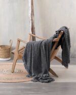 Διακοσμητική Μαξιλαροθήκη Beckett από Γούνα Γκρι Σκούρο 40x40εκ. Rythmos - Image 2