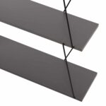 ΒΙΒΛΙΟΘΗΚΗ ΜΙΝΙ TARS HM2241.20 ΓΚΡΙ ΜΕΛΑΜΙΝΗ-ΜΑΥΡΕΣ ΜΕΤΑΛ. ΒΕΡΓΕΣ 65x22-24x146Υεκ. - Image 5