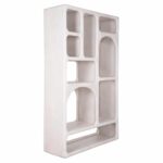 ΒΙΒΛΙΟΘΗΚΗ HANDYR HM9707 ΜΑΣΙΦ ΞΥΛΟ MANGO ΣΕ ΛΕΥΚΟ ΧΡΩΜΑ 100x35x165Yεκ. - Image 4