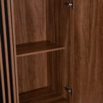 ΒΙΤΡΙΝΑ ΣΕΙΡΑ HARRY HM18011.01 ΜΕΛΑΜΙΝΗ ΦΥΣΙΚΟ ΞΥΛΟΥ-ΜΑΥΡΟ 90x40x185Υεκ. - Image 8