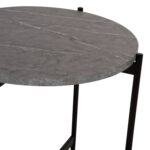 ΒΟΗΘΗΤΙΚΟ ΤΡΑΠΕΖΙ HM9589.02 MDF ΓΚΡΙ ΜΑΡΜΑΡΟ-ΜΑΥΡΗ ΜΕΤΑΛΛΙΚΗ ΒΑΣΗ Φ50x55Υεκ. - Image 4