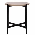ΒΟΗΘΗΤΙΚΟ ΤΡΑΠΕΖΙ HM9589.03 MDF SONAMA-ΜΑΥΡΗ ΜΕΤΑΛΛΙΚΗ ΒΑΣΗ Φ50x55Υεκ. - Image 3