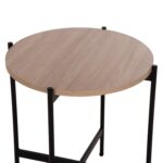 ΒΟΗΘΗΤΙΚΟ ΤΡΑΠΕΖΙ HM9589.03 MDF SONAMA-ΜΑΥΡΗ ΜΕΤΑΛΛΙΚΗ ΒΑΣΗ Φ50x55Υεκ. - Image 5