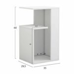 ΒΟΗΘΗΤΙΚΟ ΤΡΑΠΕΖΙ DAWN ΜΕΛΑΜΙΝΗΣ ΛΕΥΚΟ 35X29,5X60Yεκ.HM8880.11 - Image 2