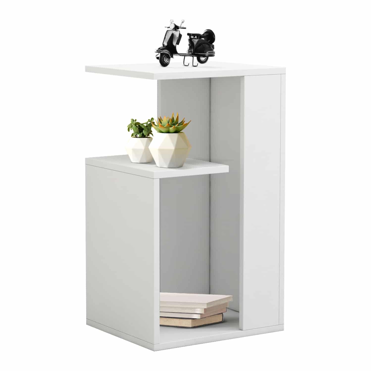 boithitiko-trapezi-melaminis-leyko-35x29 ΒΟΗΘΗΤΙΚΟ ΤΡΑΠΕΖΙ DAWN ΜΕΛΑΜΙΝΗΣ ΛΕΥΚΟ 35X29,5X60Yεκ.HM8880.11 - Image 1