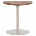 ΒΟΗΘΗΤΙΚΟ ΤΡΑΠΕΖΙ ΟΒΑΛ ALPER HM18328 MDF SONAMA--ΜΕΤΑΛΛΟ ΛΕΥΚΟ 50x50x51Υεκ. - Image 6