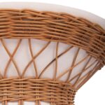 ΒΟΗΘΗΤΙΚΟ ΤΡΑΠΕΖΙ ΣΤΡΟΓΓΥΛΟ DELIA HM18167.02 FIBER CEMENT ΛΕΥΚΟ & RATTAN Φ40x45Υεκ - Image 9