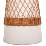 ΒΟΗΘΗΤΙΚΟ ΤΡΑΠΕΖΙ ΣΤΡΟΓΓΥΛΟ DELIA HM18167.02 FIBER CEMENT ΛΕΥΚΟ & RATTAN Φ40x45Υεκ - Image 10