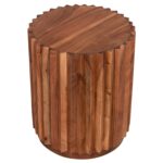 ΒΟΗΘΗΤΙΚΟ ΤΡΑΠΕΖΙ ΣΤΡΟΓΓΥΛΟ SEDGE HM9696 ΜΑΣΙΦ ΑΚΑΚΙΑ-ΦΥΣΙΚΟ ΧΡΩΜΑ Φ40x50Υεκ. - Image 3