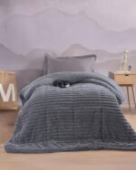 Κουβερτοπάπλωμα Παιδικό Μονό 160x220 Butter Γκρί Σκούρο 810gr Rythmos